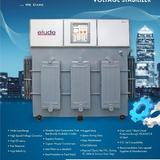 Manufacturer of Air Cooled & Oil Cooled servo voltage stabilizers, Isolation Transformers, Step up & step down transformers & Combined Units.
