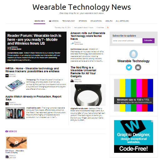 Publish latest news about wearable technology