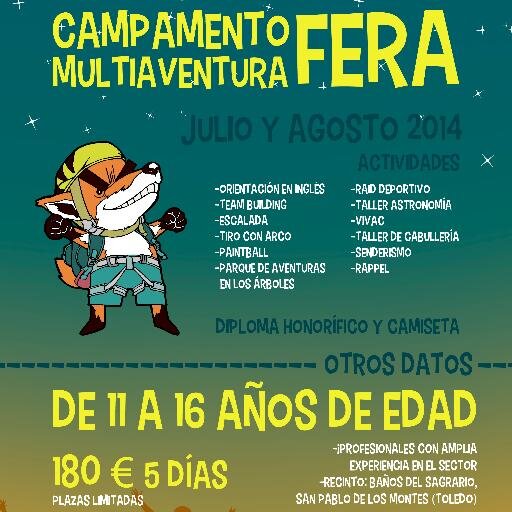 CampamentosFera's profile picture. Si eres un apasionado de la aventura y buscas una forma ideal de diversión mientras realizas ejercicio físico, esta es tu oportunidad!!!