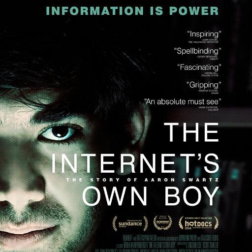 The official Twitter account for the new documentary The Internet's Own Boy: The Story of Aaron Swartz. Available in Theaters and On Demand June 27th