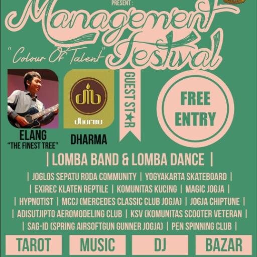 Official twitter account of Festival Management UPN v Yk. COLOURS OF TALENT | 9 Mei 2014 |  08.00-22.00 WIB  | CP : manfest1@gmail.com / 08995005944 (Elza)