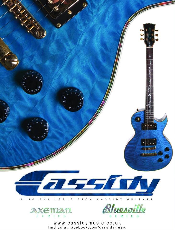 The Cassidy Music Company Ltd is a UK based manufacturer of Cassidy, Axeman and Bluesville Electric / Acoustic Guitars and basses.