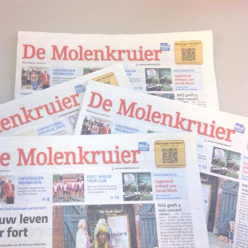 Hét lokale nieuwsmedium voor Nieuwegein. Een ware nieuwsvreter! Heeft u nieuws? Wacht dan niet langer en twitter dan met De Molenkruier!