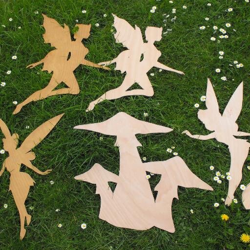 Hi. I make these by hand using Plywood (3-5 ply), a Jigsaw and Sand Paper. Plain wood, painted, stained or varnished.