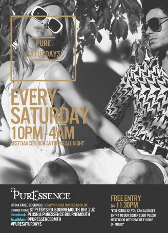 Bournemouth's Newest Nightlife Addition! Tuesdays. Fridays. Saturdays #PurEssenceBmth