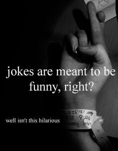 I'm broken, suicidal, self harmer and depressed...I'm always judged, if you ever need talking to, DM or tweet me, @fxdingflame @anchoredgirl @suicxdevibes