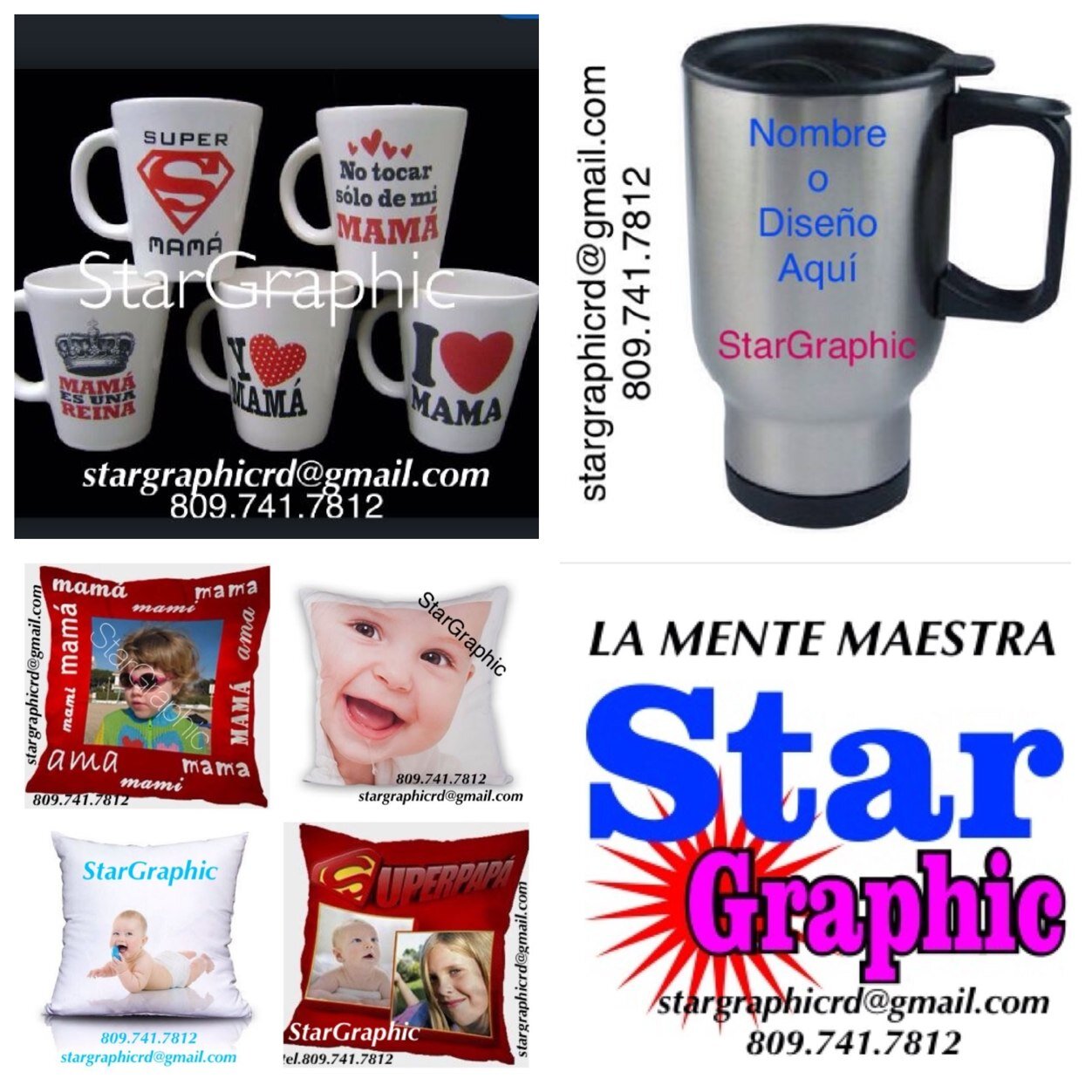 Has de tus Eventos Memorables... 
Plasmando recuerdos que perduren...
Todo lo que tu imaginación sea capaz de crear!! LA MENTE MAESTRA
StarGraphicRD@gmail.com