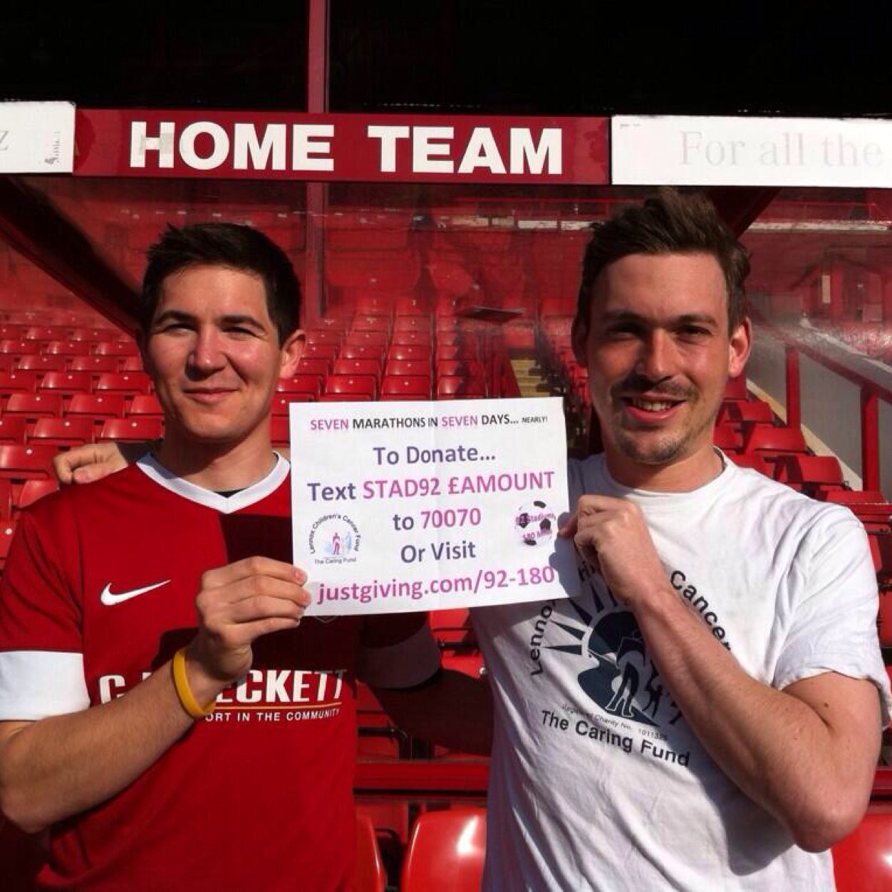 Visiting all 92 stadiums in the football league then walking 7 marathons (almost) in 7 days for @LennoxCCF