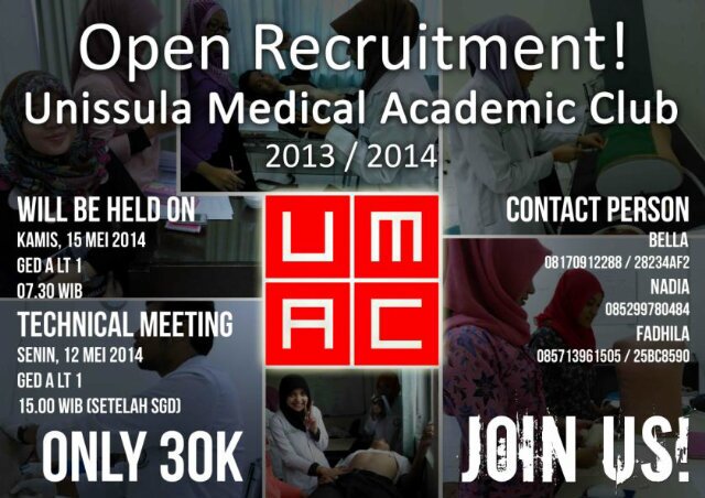 UMAC (Unissula Medical Academic Club) - dari angkatan, untuk angkatan, oleh angkatan fanspage umac : https://t.co/XlkILIi4Bn