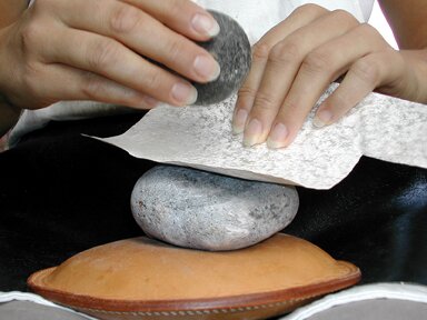 StoneMadeJewels's profile picture. Seldom seen here, so please go to Instagram for more - JoMcAllisterJewellery - Studio jeweller using Stone Age tools to texture pure silver and high carat gold.