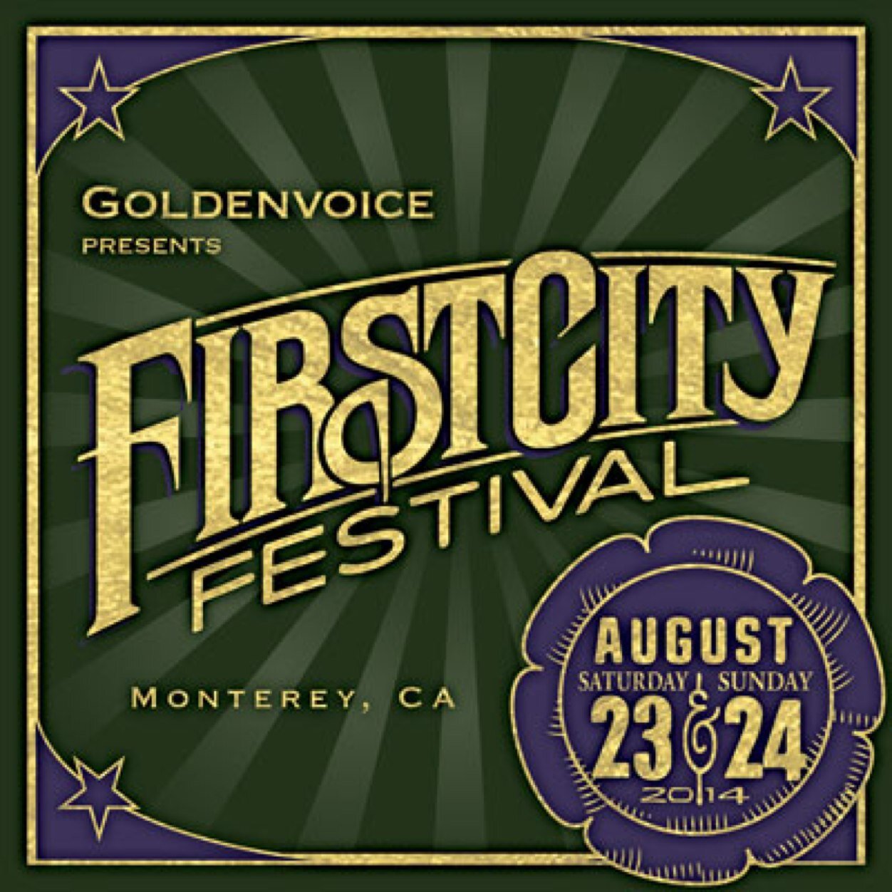 A music festival taking place in Monterey, CA on August 23 - 24, 2014. Presented by Goldenvoice.