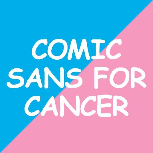 An exhibition and campaign using the 20th anniversary of Comic Sans to take on cancer. Curated by @Chris_FlackNZ, @Renee_Quigley & @JennyTheolin