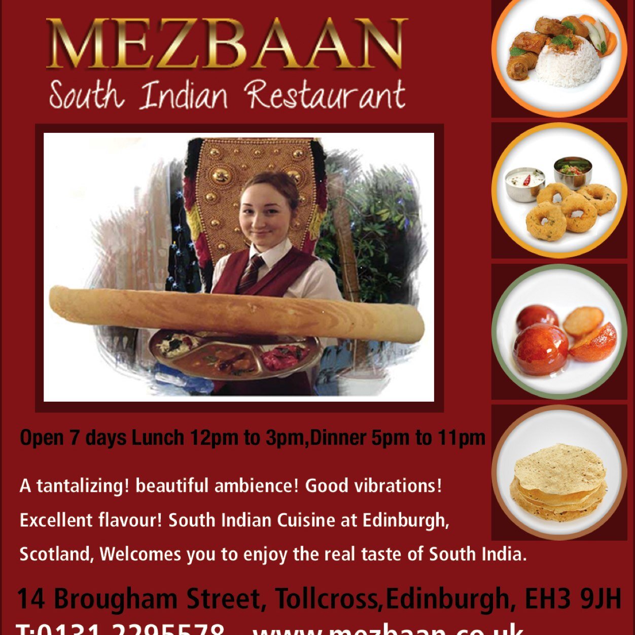 South Indian Restaurant in Edinburgh. Winner of the prestigious South Asian Chef of the Year 2010 Award.Follow us for news, reviews and latest offers.