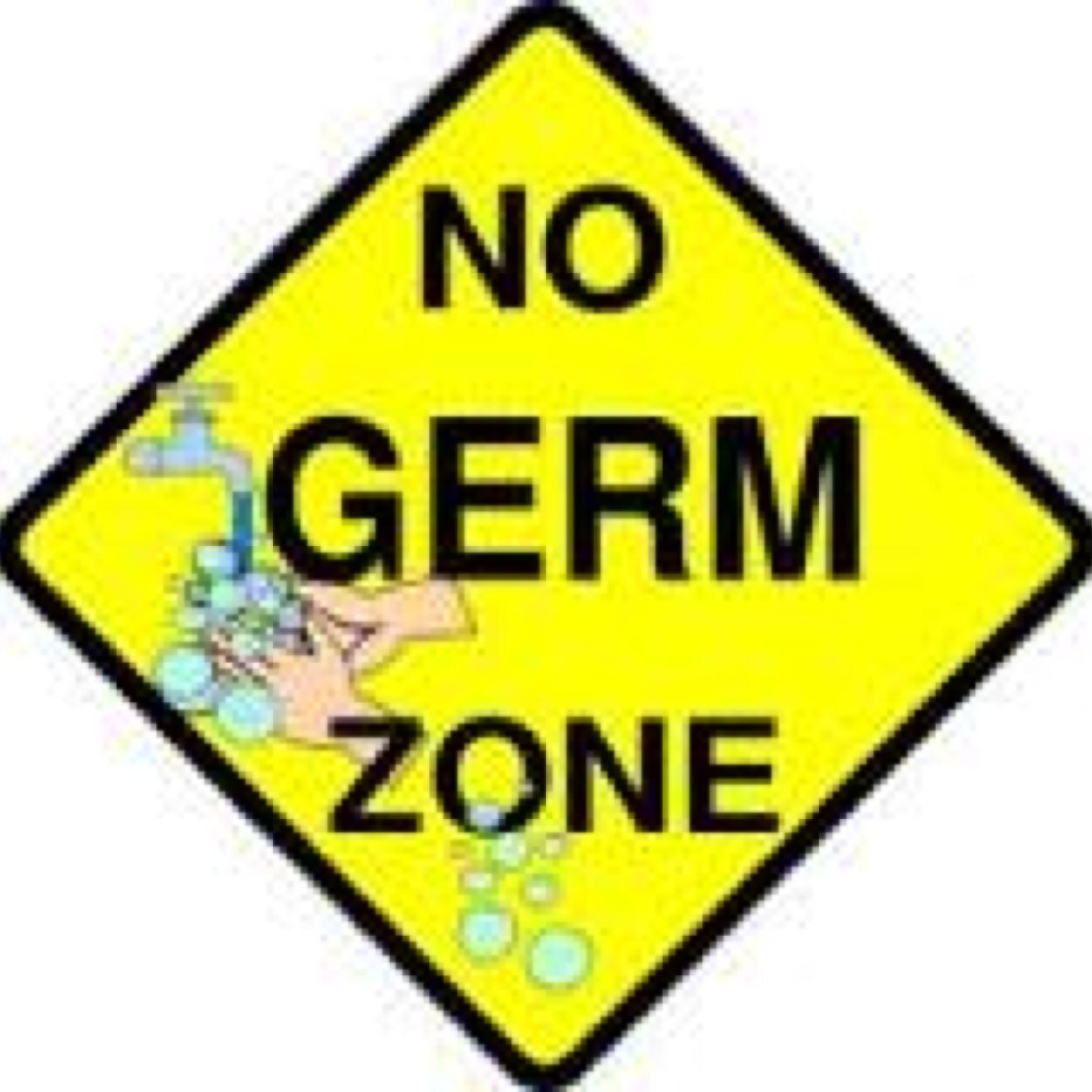 WARNING: This is a GERM-FREE zone! Tweeting out there for all my fellow germaphobes!