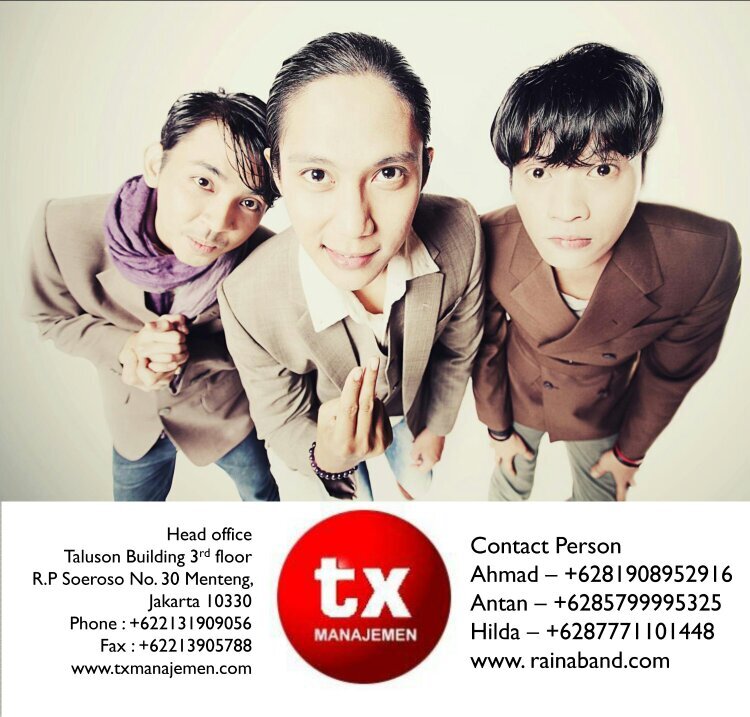 Support Raina band Vocal: @DanielRaina Lead: @ThoriqRaina Bass: @Rifal_Raina Cp: @HildaRaina 087771101448 Bussines Only | http://t.co/D32riPgKoU