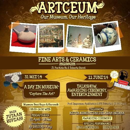 Museum Seni Rupa & Keramik - Main Event: Talkshow & Awarding Ceremony. Rabu 11 Juni 2014 di LSPR Jakarta.