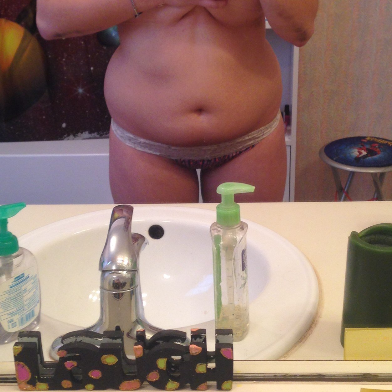 23, 5'3 SW 167 GW fit. Giving up the scale and learning to love the body i have. Avi is always me.