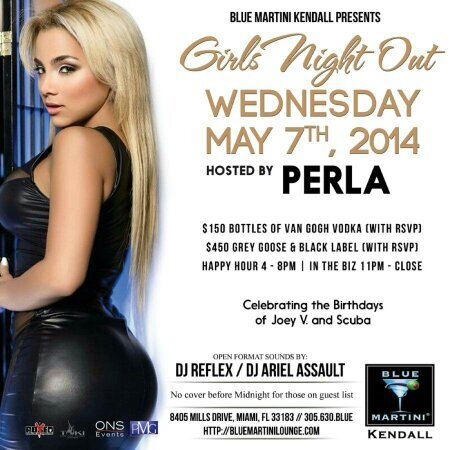 BlueMartini_VIP's profile picture. Ladies Night Out at Blue Martini Kendall ever Wednesday night! Call or text 786-942-4753 for free entrance and open bar from 9-11 ***21+ to party and drink***