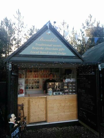 A miniature sweet shop with traditional sweets, handmade kent fudge and bespoke chocolate gifts.