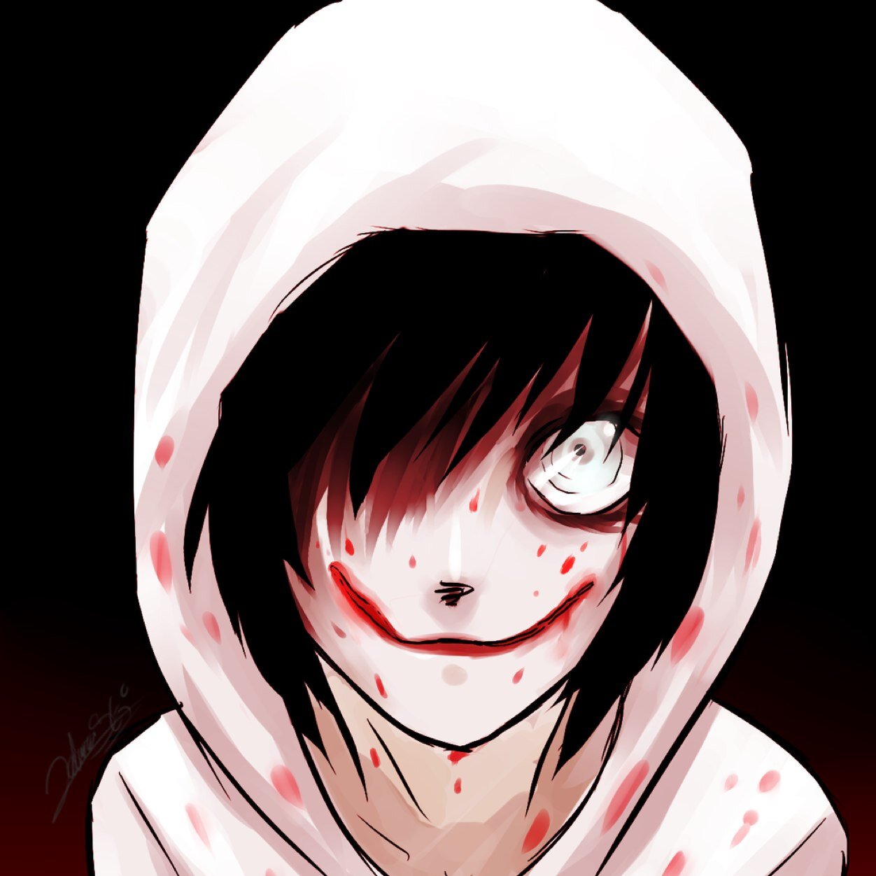 Im jeff the killer a insane killer who loves killing.i love my dog smile dog were is he (bi single)i never been huged before carrys a knife all time