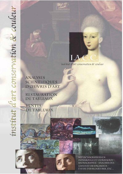 Institut d'Art Conservation et Couleur:
- Restauration de tableaux 
- Analyses scientifiques de tableaux
- Vente de tableaux: Galerie Brans Studio
