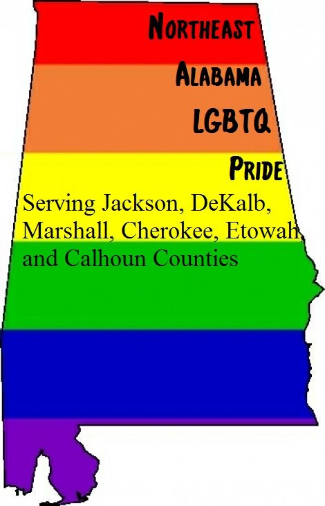 Northeast Alabama Pride is a building organization for gays, lesbians, bisexuals, trangenders, questioning individuals, and straight allies of Northeast Alabama