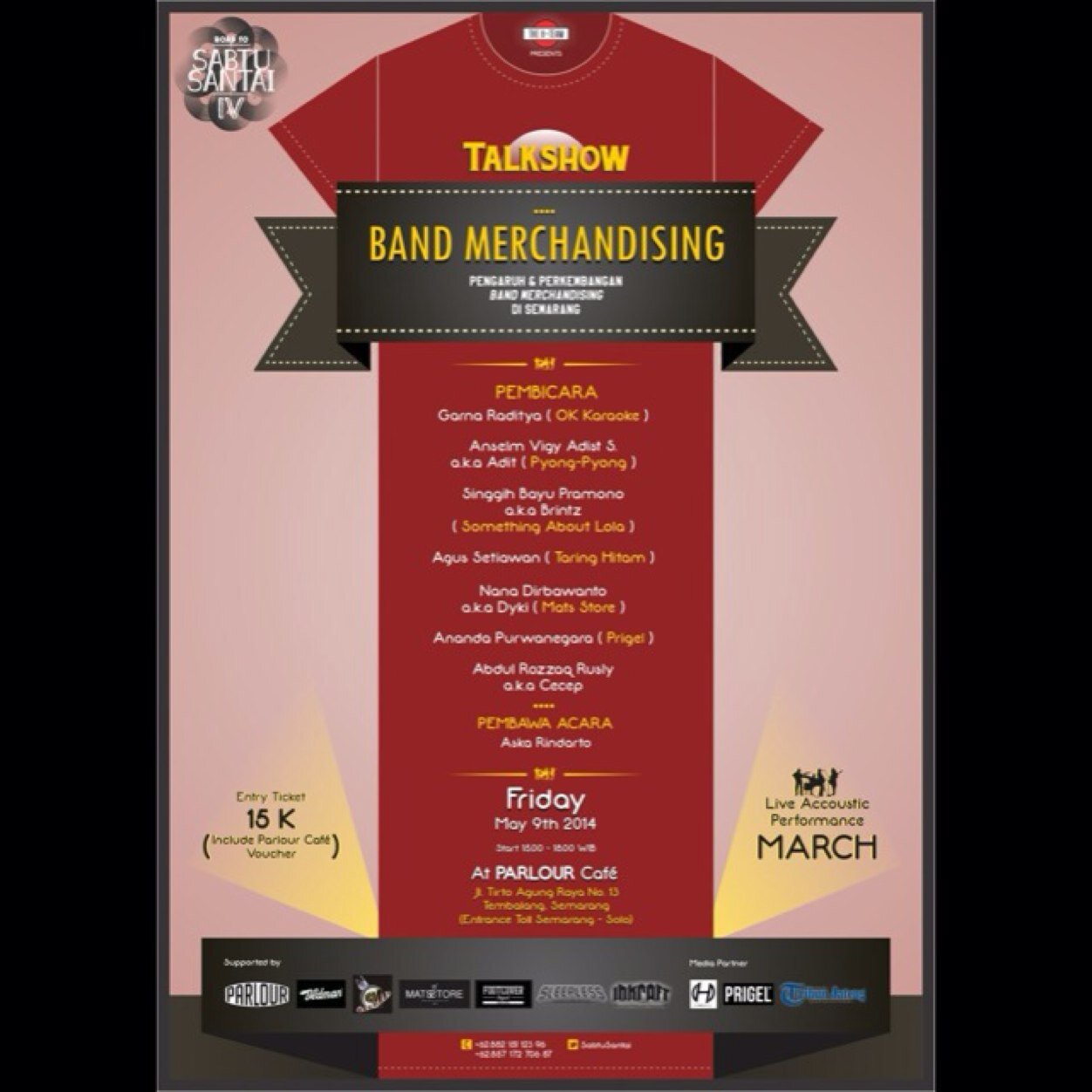 Acara musik di Semarang. Info: @wahabyusrizal +6288215112396