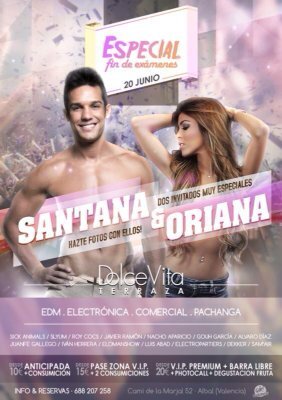 ••• ESPECIAL FIN DE EXÁMENES 2014 •••
TERRAZA DOLCE VITTA
A TAN SOLO 5 MIN. DE VALENCIA
CON LOS INVITADOS DE ALBERTO SANTANA Y ORIANA
+INFO: 688 207 258