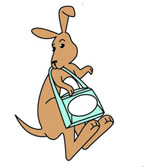 The myWallaby bag converts from a purse to a doll carrier to let little girls carry their dolls in style!
