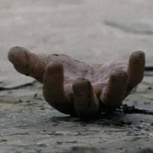 Lying on the cold hard ground