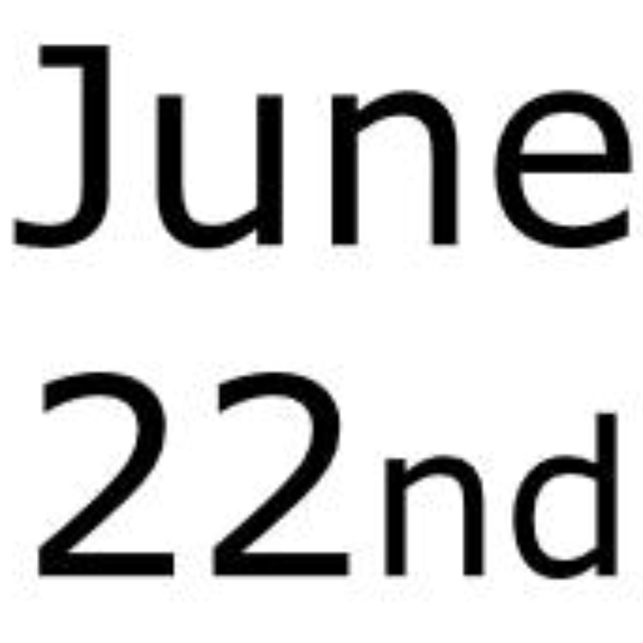 June 22nd 10am to 2pm