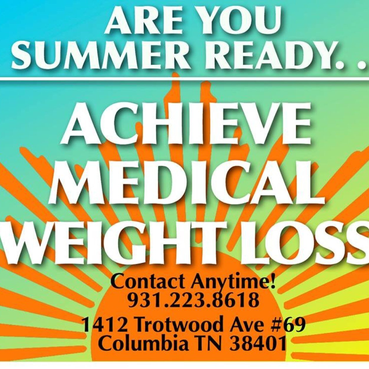 BoroAchieve's profile picture. ACHIEVING WEIGHT LOSS IN Columbia!Physician Supervised Program Natural pharmaceutical grade supplements B12/Lipotropic Injections CONTACT ANYTIME!
