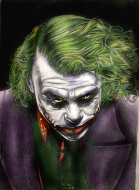 With his face a peeling façade of clown paint and his mouth a blurred slash, The Joker is anarchy and chaos.