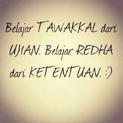 mencari redha Allah.
