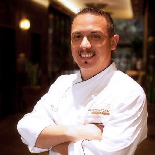 Chef Augie Saucedo - expressing culinary philosophy of fresh, sustainable foods.