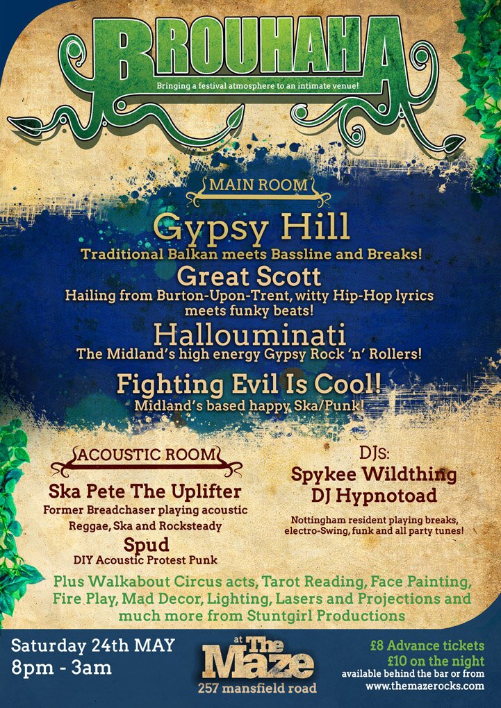The big festival vibe in an intimate venue. Bringing top music, performers, circus and more to Nottingham.