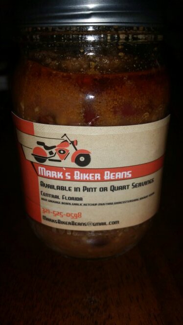 Homemade Biker Beans with a sweet kick  taste, Made by a biker for bikers and any that can handle the experience!