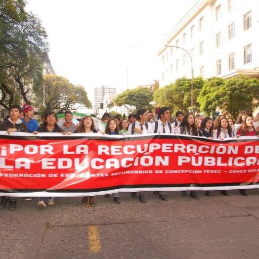 FesecConcepcion's profile picture. Federación de secundarios en la lucha por una educación gratuidad de calidad y sin lucro! jóvenes conscientes de los cambios que Chile y la educación necesita.