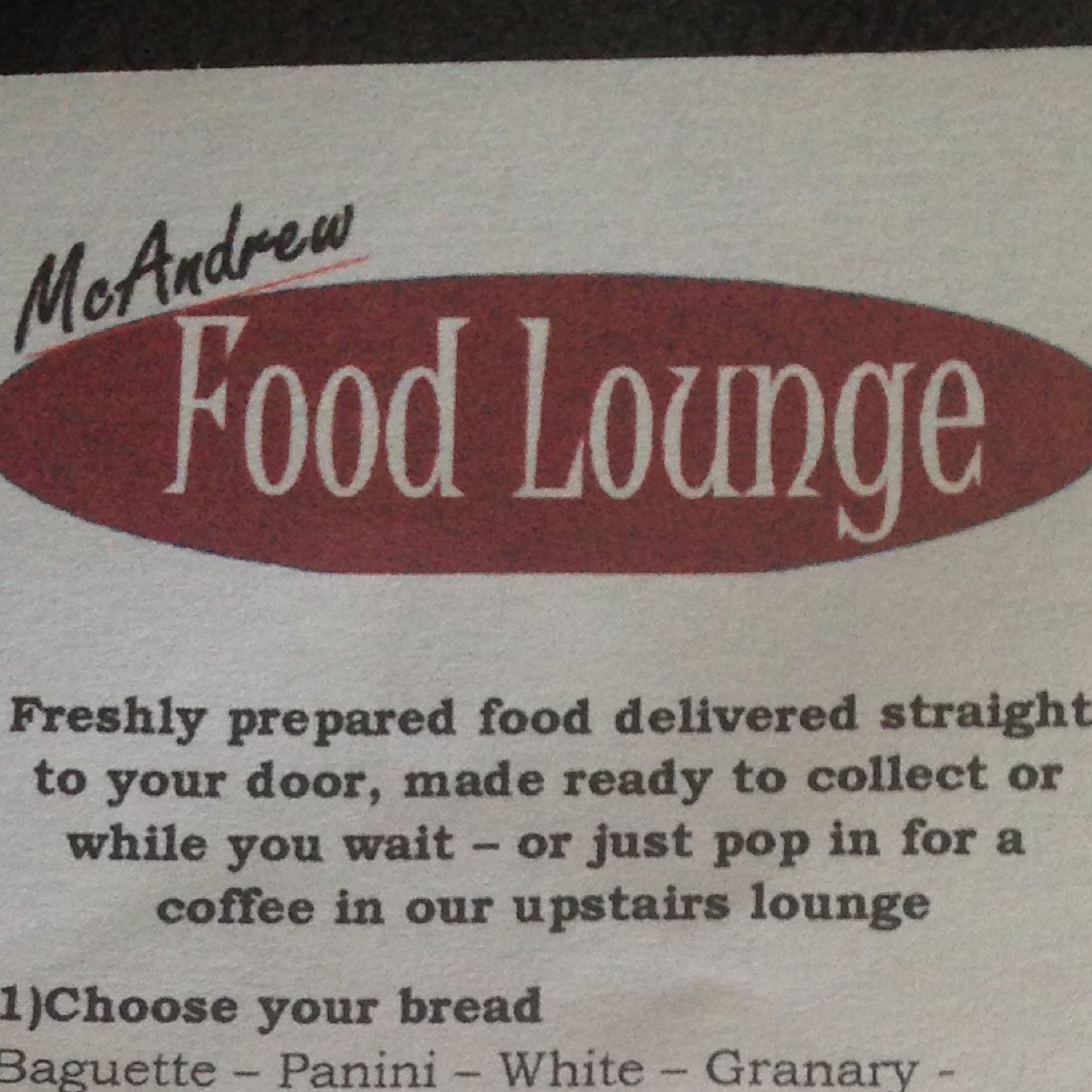 Family run take away sandwich and coffee shop