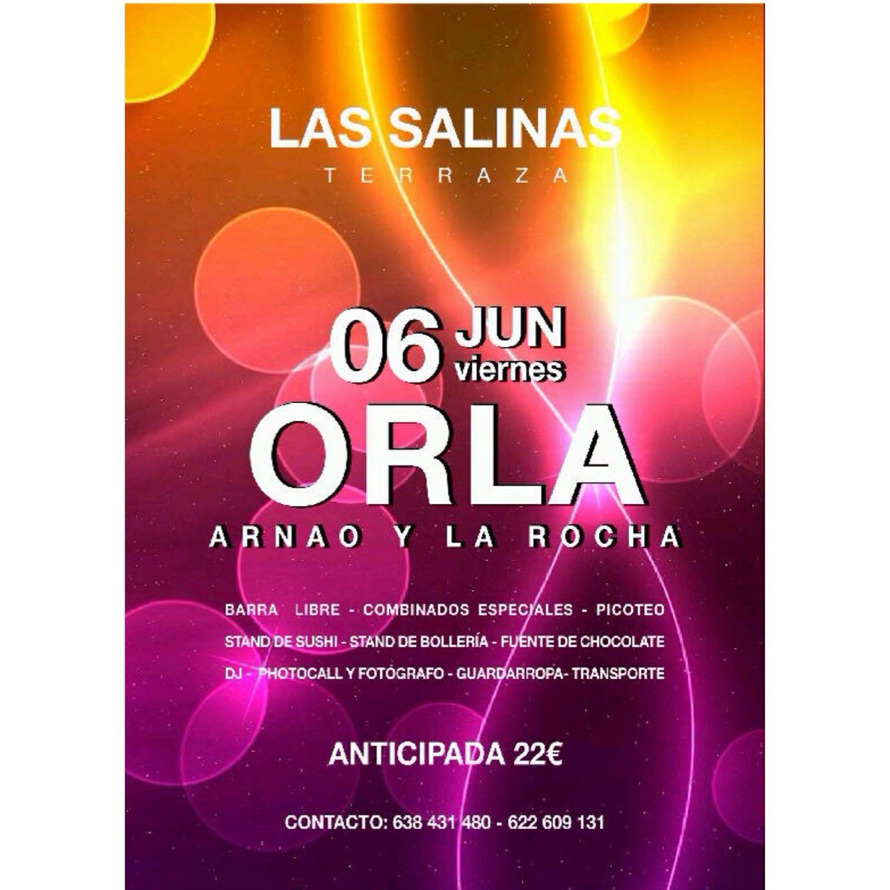VEN A LA ORLA MAS CODICIADA DEL MOMENTO!! El 6 de Junio por tan solo 22€. Te aseguramos una GRAN noche llena de sorpresa y buen ambiente. ¿Te la vas a perder?