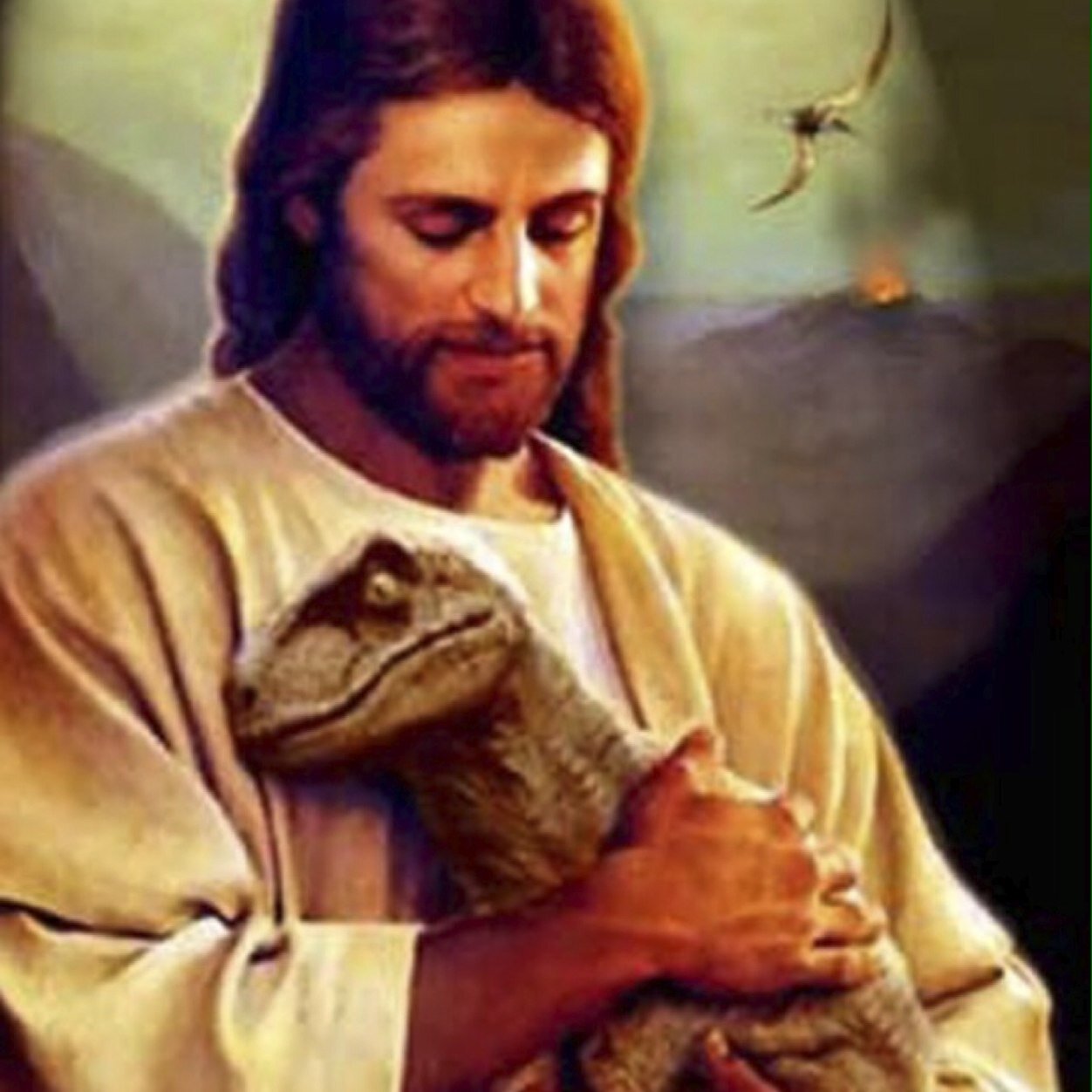 SlothHipster's profile picture. Nowere in the bible does it say that jesus isnt a raptor.