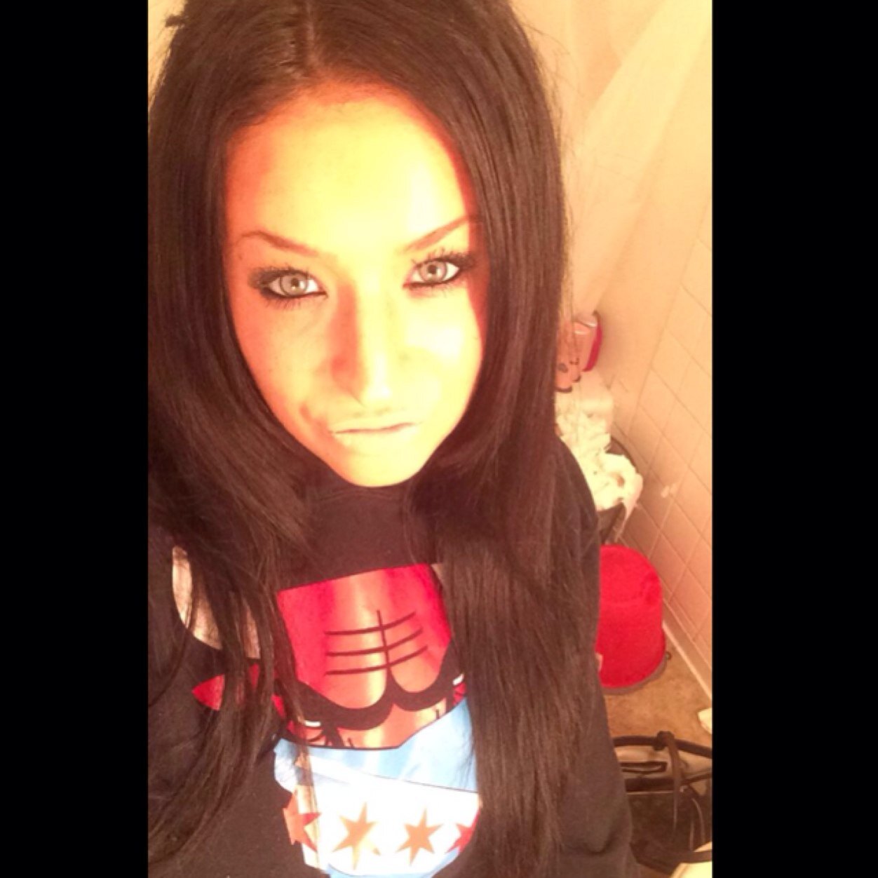 To hell with stares, cause sweat is dripping all over my face.