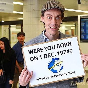 Ever wondered how your life would be if you'd been born somewhere else? I'm Richard Avis. Meeting people around the world born on same day as me: 1 Dec 1974.