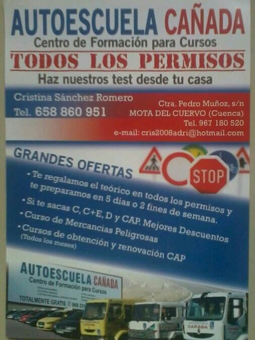 Autoescuela Cañada Mota del Cuervo/Quintanar de la Orden