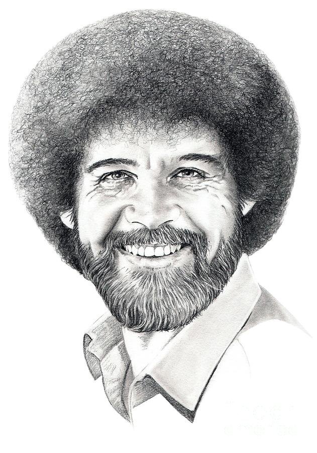 Bob Ross Free Coloring Pages