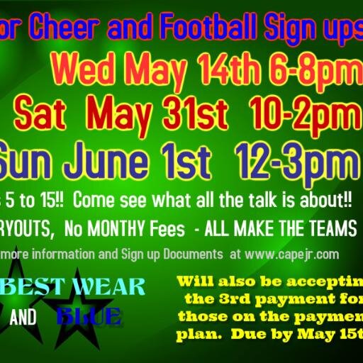 Cheer Director For CCJFA in Cape Coral, Fl.. have been involved in the program for 13 years!!!