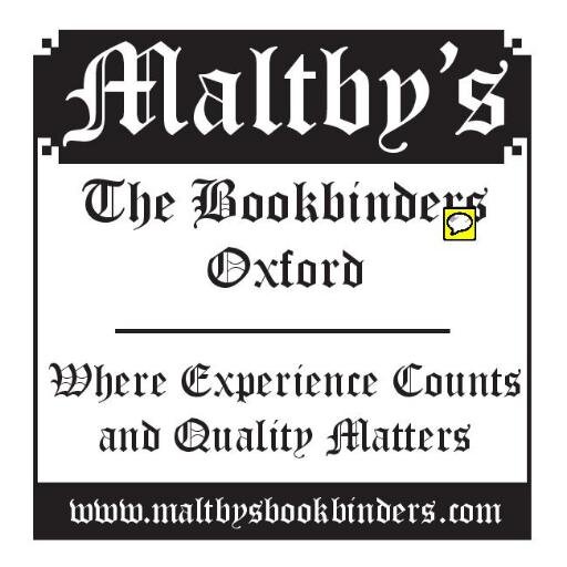 maltbysoxford's profile picture. Oxford's Famous Handcraft Bookbinders. Thesis binding to book conservation & restoration. 
Where Experience Counts and Quality Matters...since 1834