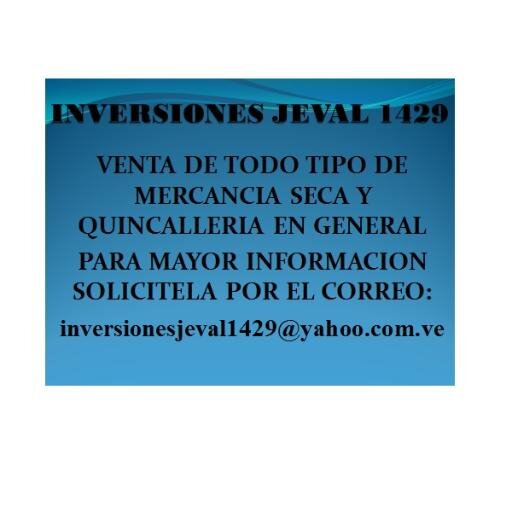 VENTA DE ARTÍCULOS DE LIMPIEZA, BOLSAS,CEPILLOS,COLETOS,, MERCANCÍA SECA Y EN GENERAL.
PUERTO LA CRUZ EDO ANZOATEGUI