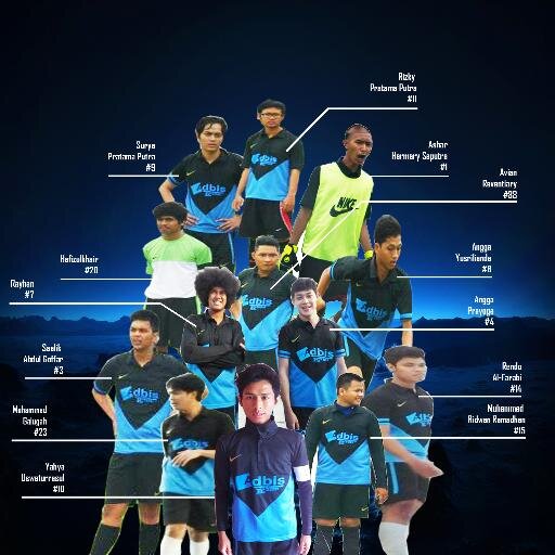 #semester8 . Champion of SABK league 4  . Horse Cup 2011 runner-up . SuperClass2013 runner-up . Contact us! at adbis_e@rocketmail.com . Kuliah&Futsal&Cinta .