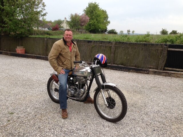 Motorcycle trials rider,